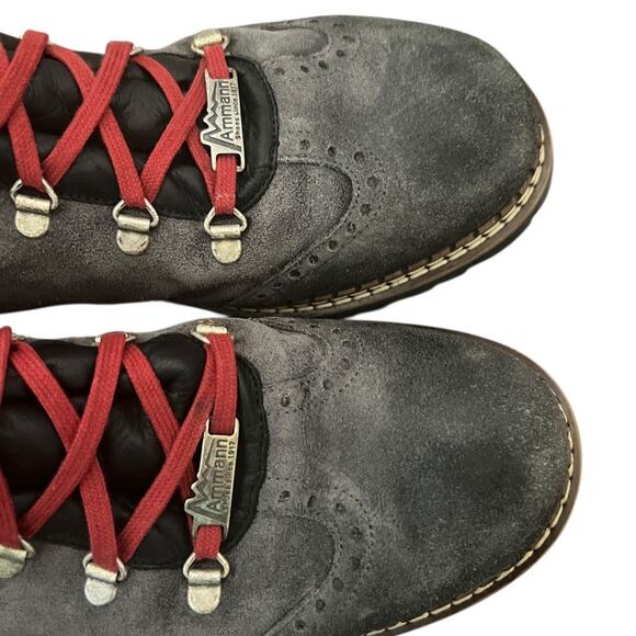 Ammann Murten Boots In Brushed Grey Suede and Black Leather Size 45 EU - Picture 6 of 14